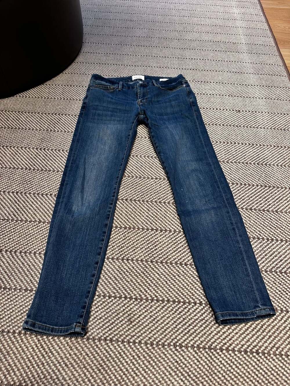 FRAME Jeans - Le Garçon Slim Boyfriend Jeans in Dark Wash, Size 25